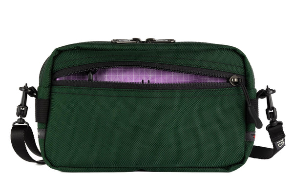 A Side Effect in Wilderness (dark blue) Ballistic with Wisteria (pale purple with white grid) 200 Halcyon interior.